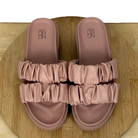 No Boundaries Ruched Platform Slide Sandals – Blush Pink – Women’s Size 8 - Picture 4 of 12
